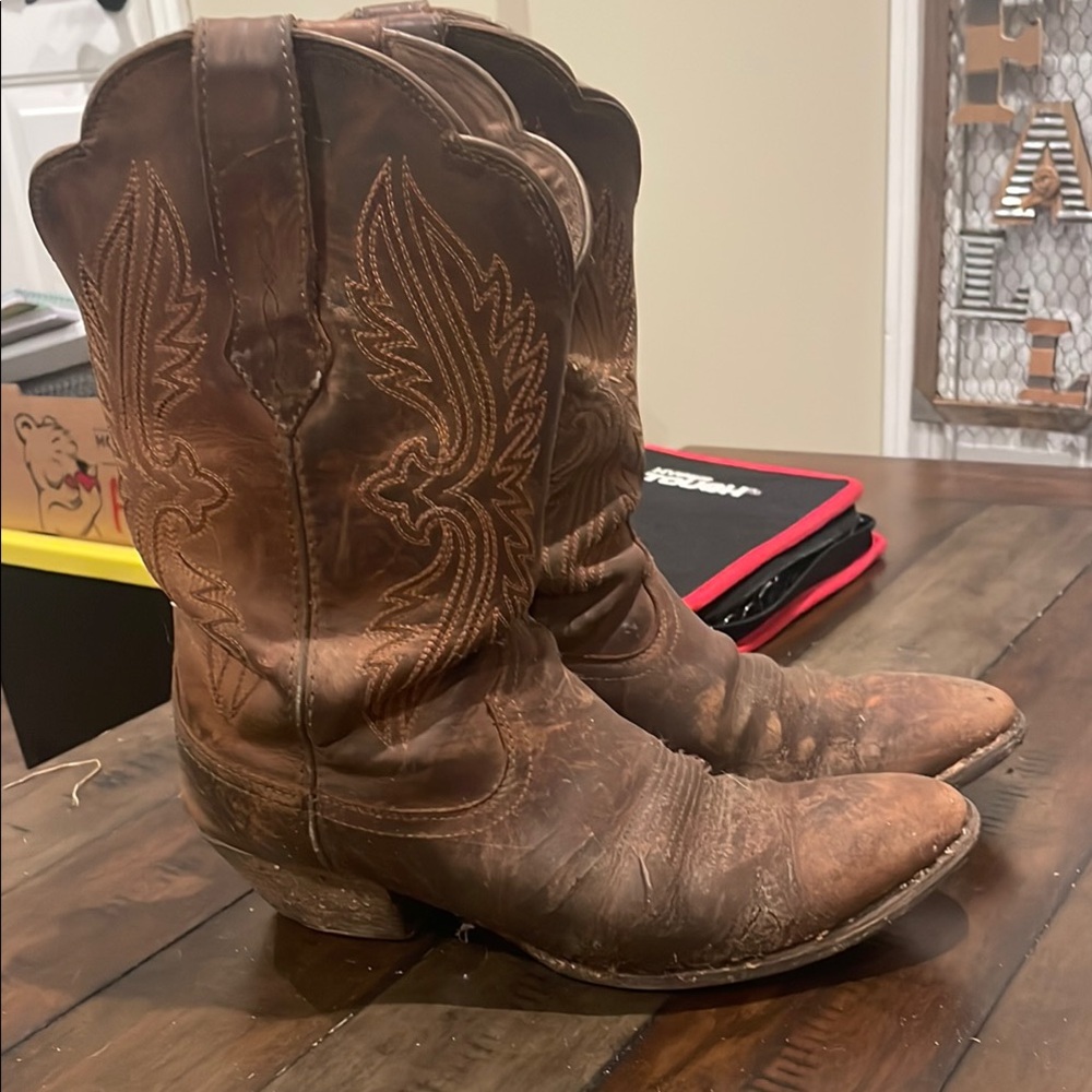 Brown Leather Cowboy Boots